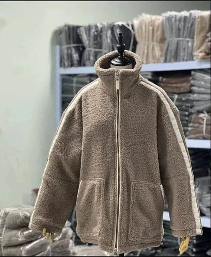 New Fashion Loose Anti-cashmere Hooded Zipper Huge Fleece Winter Jacket - www.Shopthatapp.com