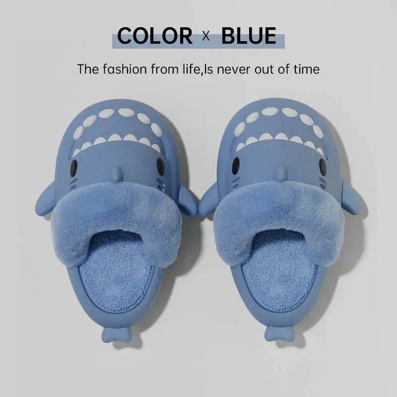 Winter Shark Slippers Detachable Warm Fuzzy Slippers Bedroom House Shoes Women - www.Shopthatapp.com