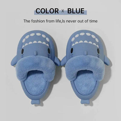 Winter Shark Slippers Detachable Warm Fuzzy Slippers Bedroom House Shoes Women - www.Shopthatapp.com