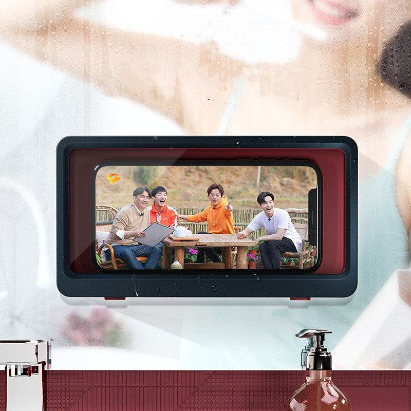Bathroom Waterproof Wall Mounted Phone Case Anti-fog - www.Shopthatapp.com