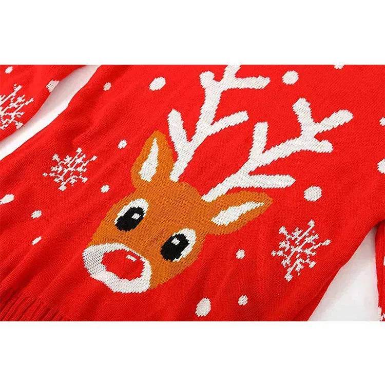 Christmas Reindeer Jacquard Knitted Sweater - www.Shopthatapp.com