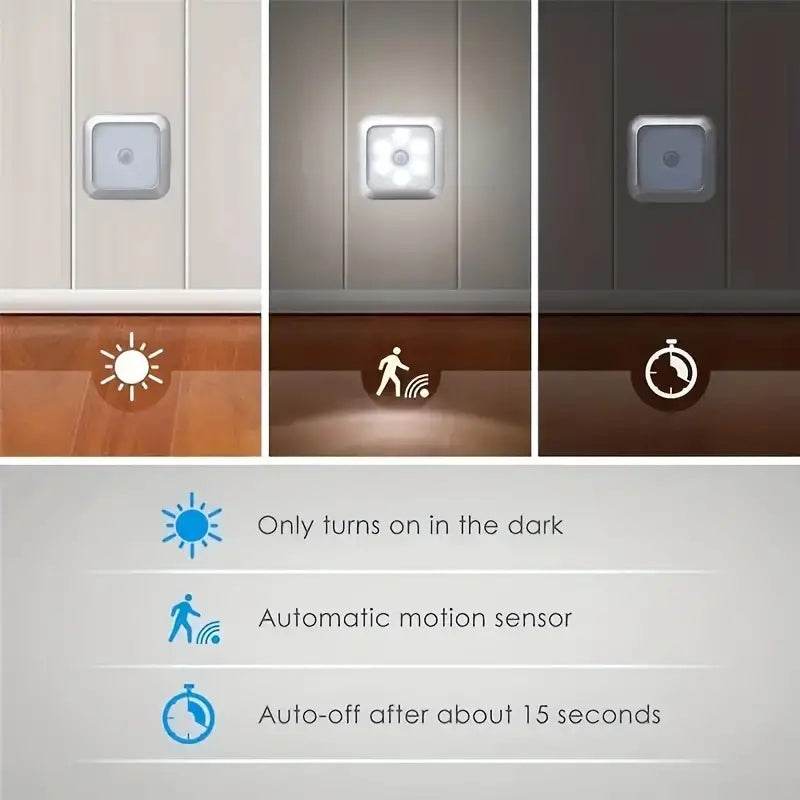 6 Pcs Induction Cabinet Night Light Motion Sensor - www.Shopthatapp.com