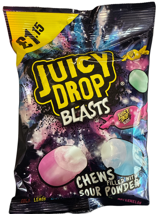 Juicy Drop Blasts Chews Filled With Sour Powder 120G - U.K Edition - www.Shopthatapp.com