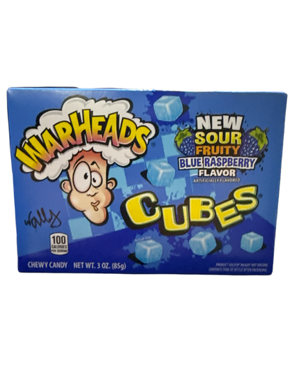 Warheads Sour Blue Raspberry Cubes 85G - U.S Edition - www.Shopthatapp.com