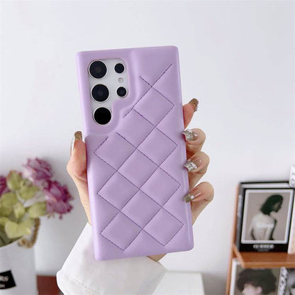 Diamond Plaid Samsung leather Phone case