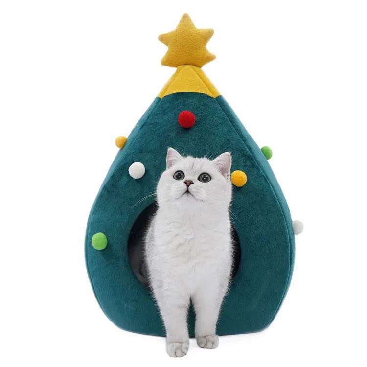 Pet Christmas Tree Cat Cat Bed Cat Mat Kennel Felt Litter Cat Supplies - www.Shopthatapp.com