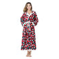 Christmas Sleepwear Women Fleece Hooded Bathrobe Plush Long Robe Winter - www.Shopthatapp.com