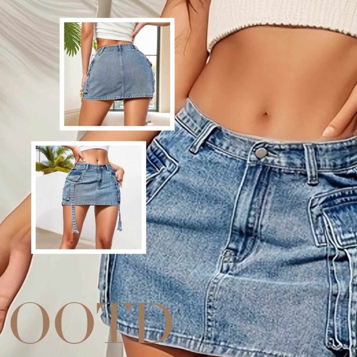 Women's Fashion Y2k Denim Mini Skirt Low Rise Cargo Pencil Short Jeans skirt  Vintage Girls Party Skirt Female Club Streetwear - www.Shopthatapp.com