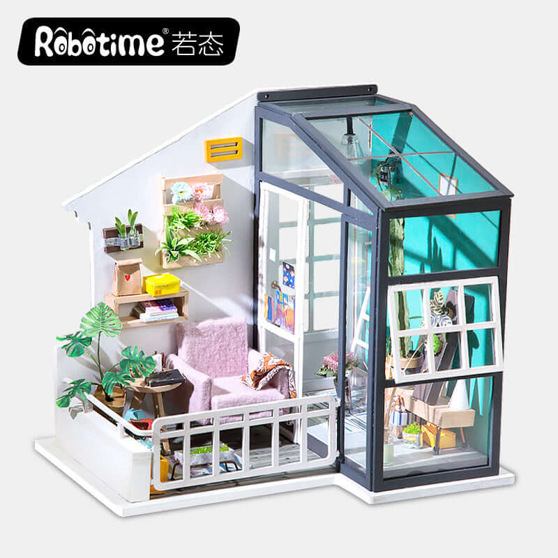 Elegant 1:24 DIY Miniature Balcony Dollhouse Kit - www.Shopthatapp.com