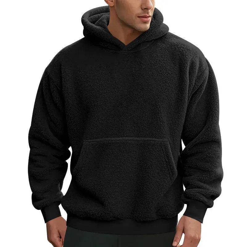 Fall Winter Fleece Plush thick Hoodie Pullover tops for men - www.Shopthatapp.com
