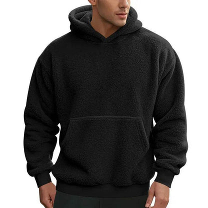 Fall Winter Fleece Plush thick Hoodie Pullover tops for men - www.Shopthatapp.com