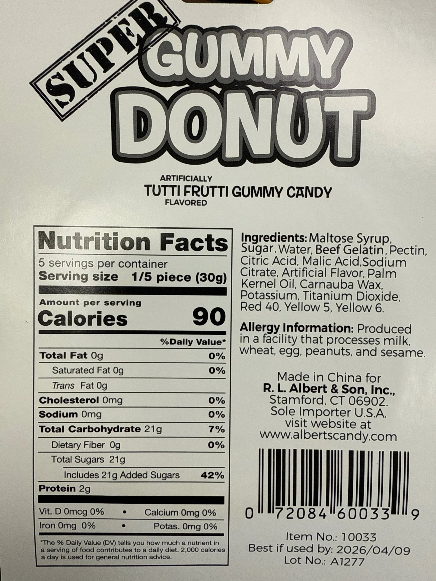 Super Gummy Donut Candy 150G - U.S Edition - www.Shopthatapp.com
