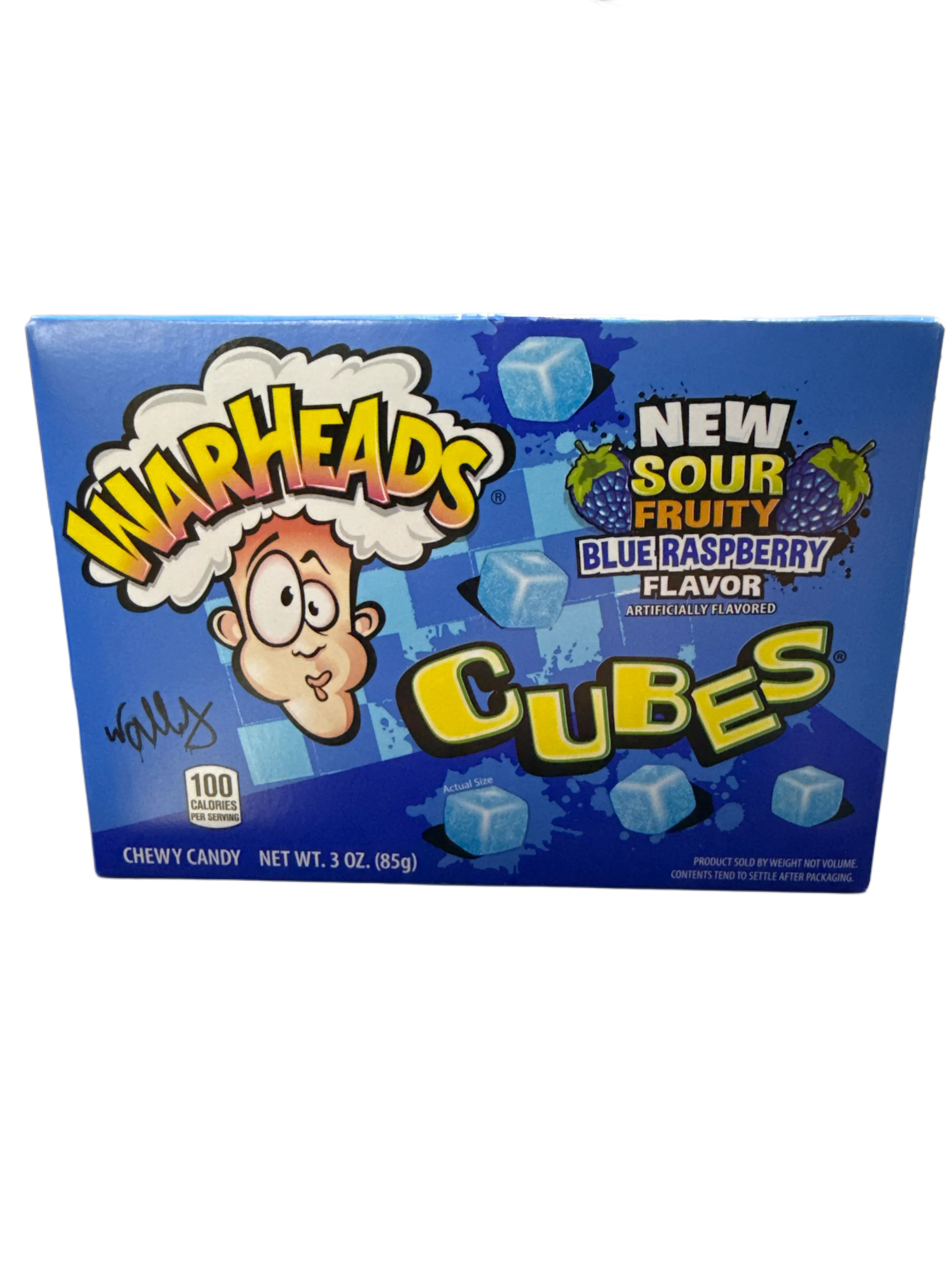 Warheads Sour Blue Raspberry Cubes 85G - U.S Edition - www.Shopthatapp.com