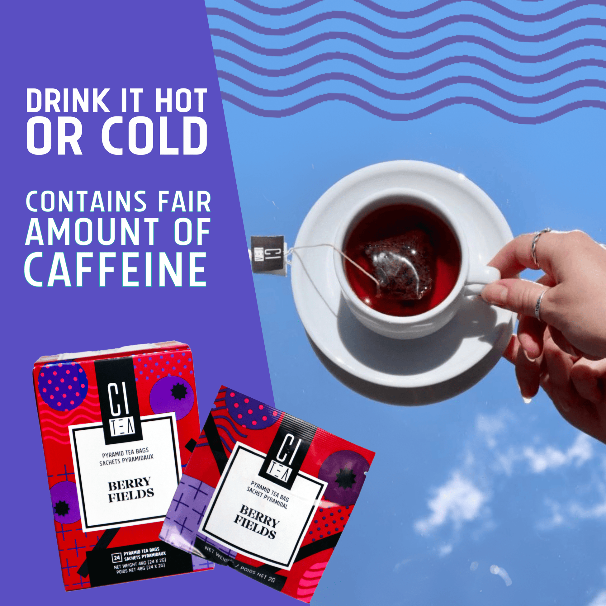 Berry Fields, Berry Tea Pyramid Tea Bags - www.Shopthatapp.com