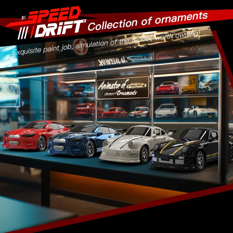 KF20 1:64 4WD Mini RC Drift Car - Desktop Racing, LED Lights, Type-C Charging - www.Shopthatapp.com