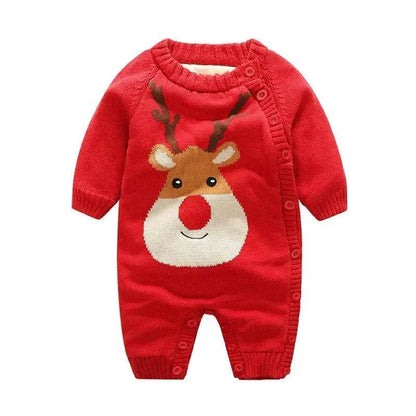 Newborn Baby Clothes Baby Crawling Clothes Thickening Out Baby Harness Christmas Baby Romper Baby Cotton Sleepwear - www.Shopthatapp.com