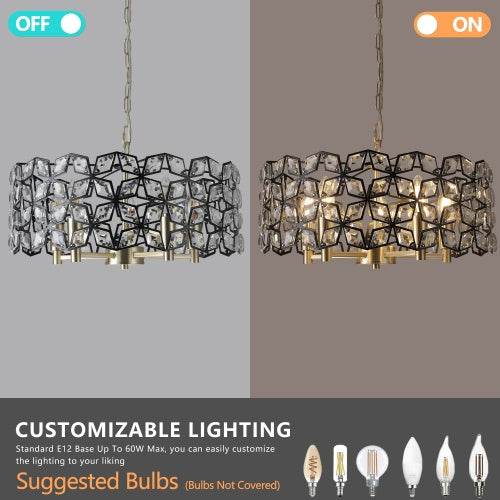Modern Crystal Chandelier, Suitable For Living Room Round Crystal Lamp Luxury Home Decoration Lamps - www.Shopthatapp.com