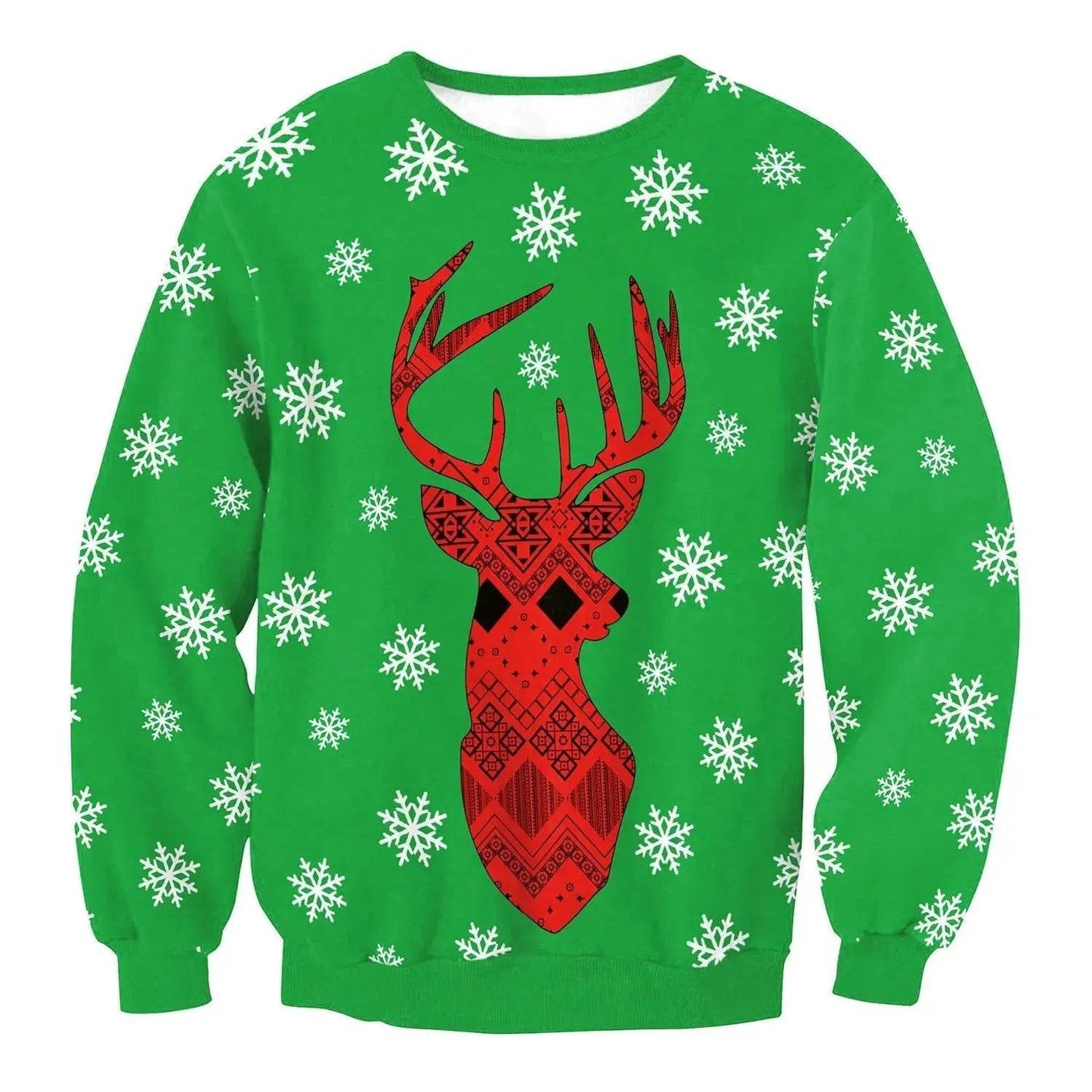 Autumn Winter Fashion Ugly Christmas Sweater Santa Elf Funny Pullover Womens Mens Print Sweaters Tops Clothing - www.Shopthatapp.com