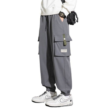 Plus Size Men's Workwear Bag Fall Loose Tappered Cargo Pant trouser - www.Shopthatapp.com