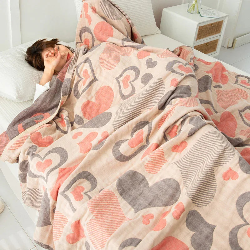 Cotton Four-layer Gauze Towel Blanket Air Conditioning Blanket Thin Duvet - www.Shopthatapp.com