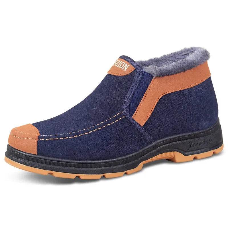 Men's Traditional Cotton Shoes Warm With Velvet Winter Boot - www.Shopthatapp.com