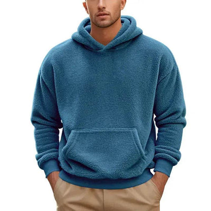 Fall Winter Fleece Plush thick Hoodie Pullover tops for men - www.Shopthatapp.com