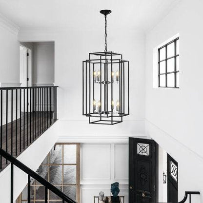 8 Lantern Tiered Chandeliers, Industrial Farmhouse Chandeliers - www.Shopthatapp.com