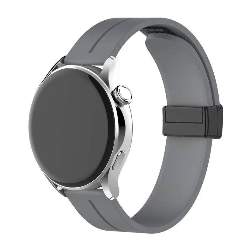 Applicable Watt4 Strap Silicone Magnetic Folding Buckle Watch Band - www.Shopthatapp.com