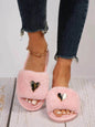 Fluffy Slipper Fall Winter Warm Home Fur Furry Slippers Women Plush Shoes Indoor House Fuzzy Flip Flops Female Padded Fleece Living Bedroom - www.Shopthatapp.com