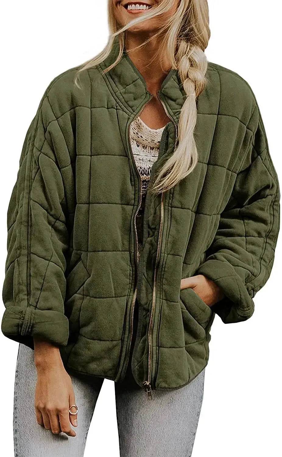 Casual Winter Cotton Padded Loose Pockets Long Sleeved Jacket Women - www.Shopthatapp.com