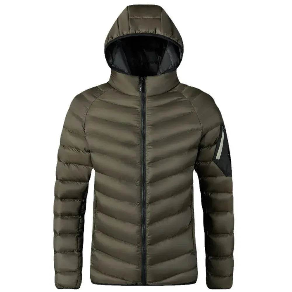 Winter Padded Thick Hooded Puffer Rain Jacket for men - www.Shopthatapp.com