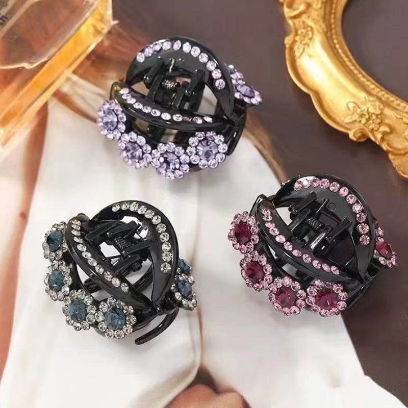 Rhinestone Barrettes High-end Flower Hair Clip - www.Shopthatapp.com