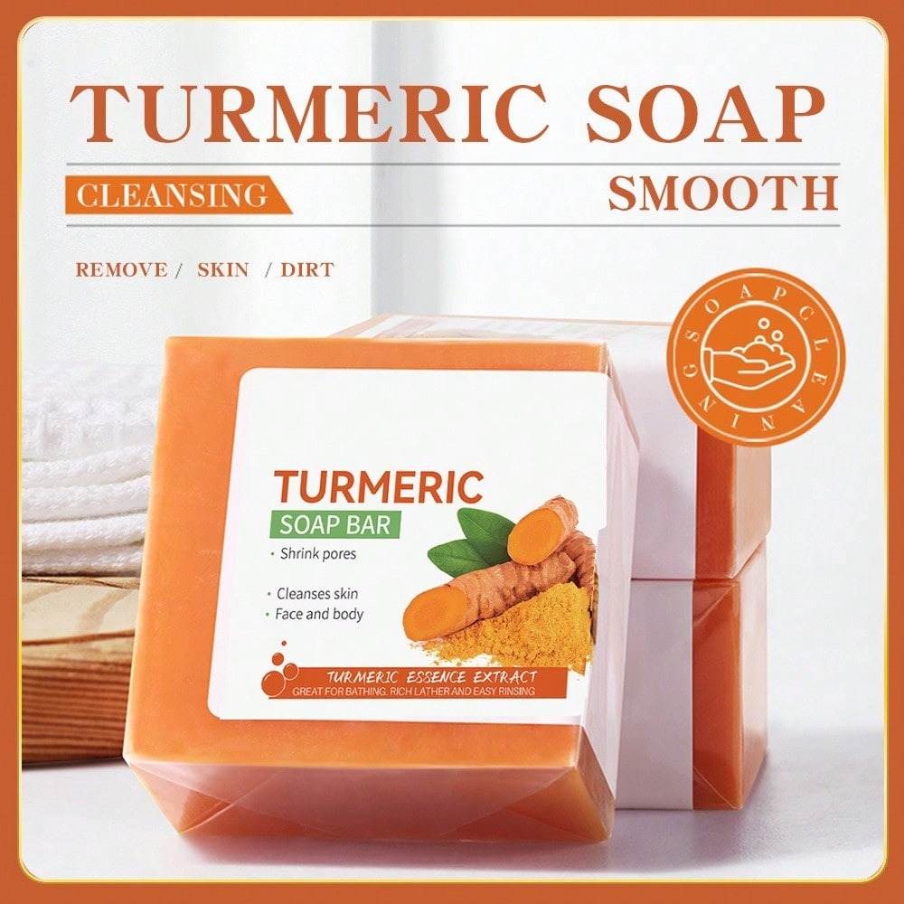 Body Face Brightening Turmeric Hyperpigmentation Bar Soap - www.Shopthatapp.com