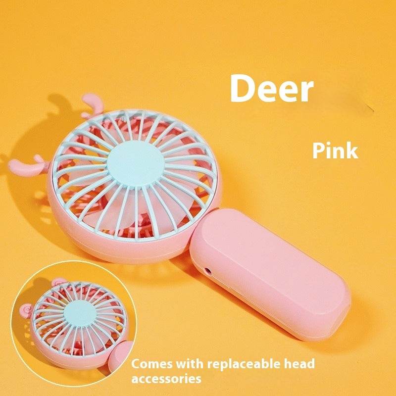 Small Handheld Fan Desktop Cartoon Mini Electric Usb Student Portable Gift - www.Shopthatapp.com