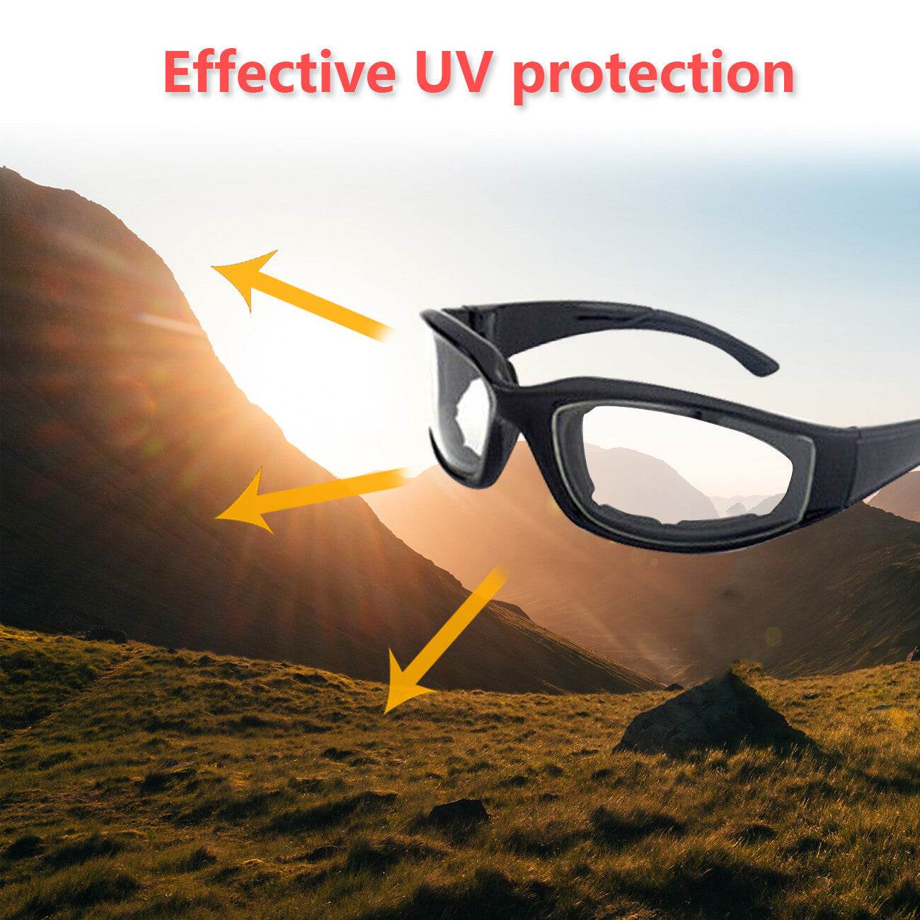 Cycling Sunglasses Chopper Outdoor Sports Glasses For Men Women Wrap Around UV400 Protection For Fishing Driving Glasses Windproof Clear Lens - www.Shopthatapp.com