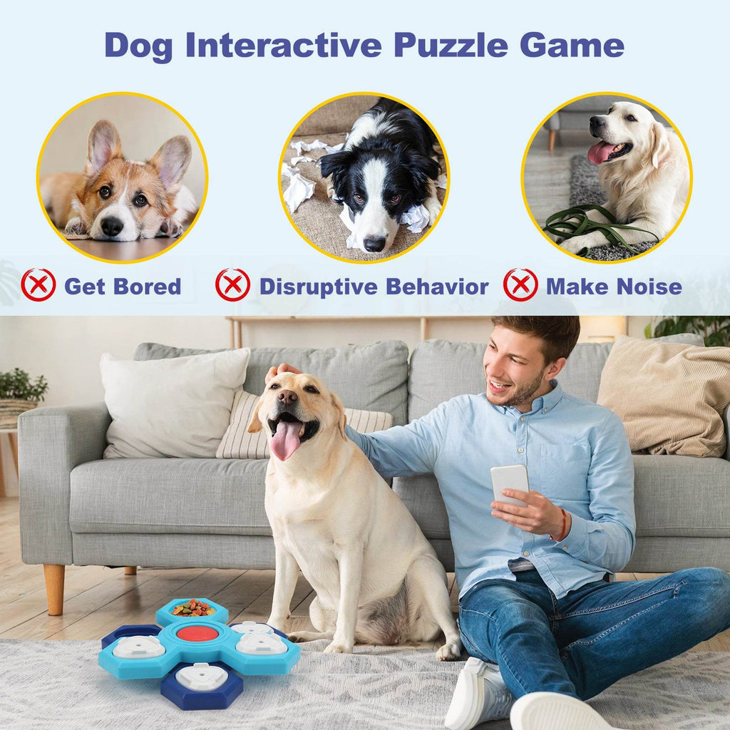 4 Layers Slow Feeder Dog bowl Puzzle feeder toy - www.Shopthatapp.com