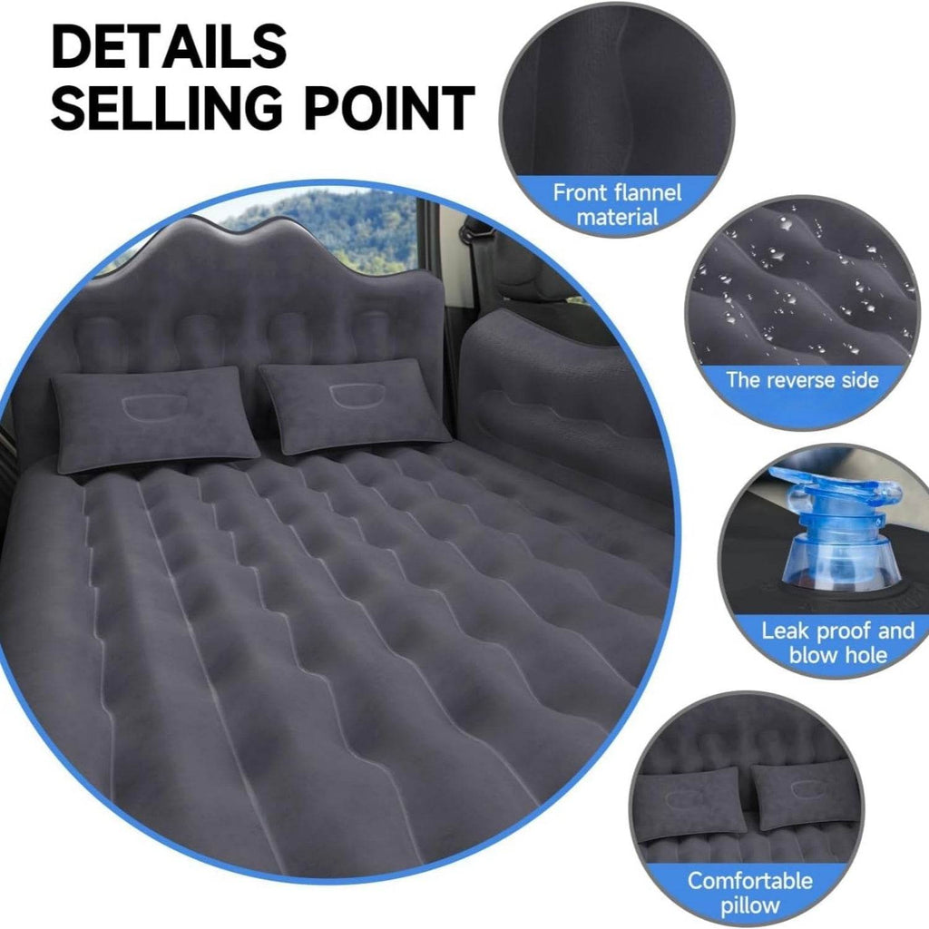Inflatable Car Truck Outdoor Camping Air Mattress with 2 pillows - www.Shopthatapp.com