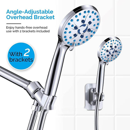 Handheld With 2 Gear Spray Gun 5 Gear Supercharged Shower - www.Shopthatapp.com