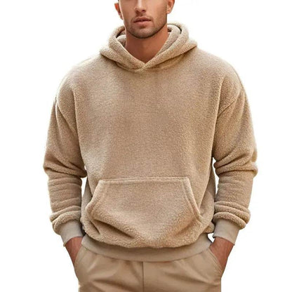 Fall Winter Fleece Plush thick Hoodie Pullover tops for men - www.Shopthatapp.com