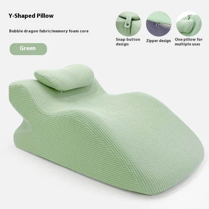 Sleeping Y-shaped Pillow Bed Watch Mobile Phone Memory Foam Pillow Neck Protector - www.Shopthatapp.com