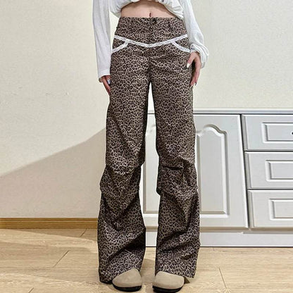 Slim Woven Leopard Print Casual Pants For Women - www.Shopthatapp.com