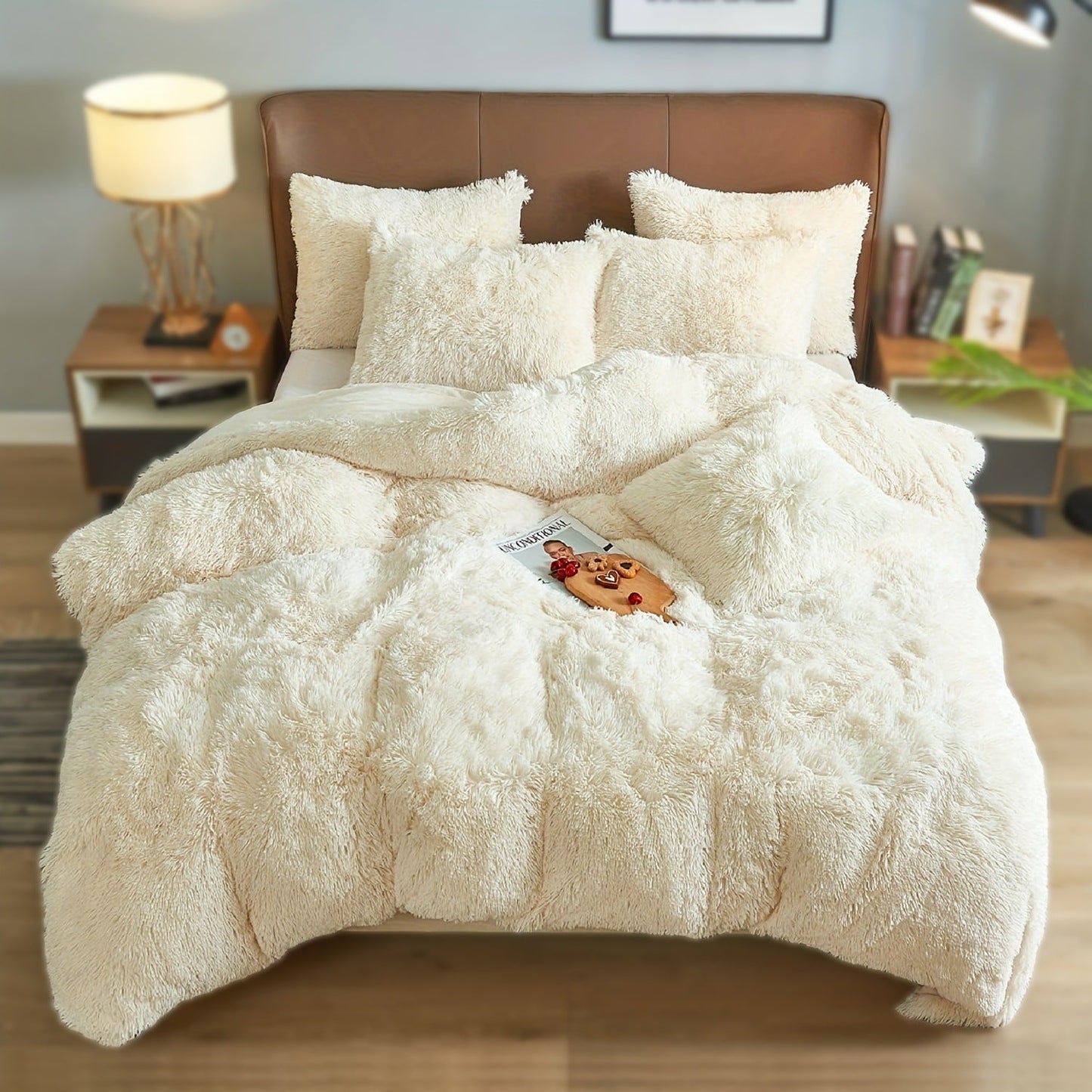 4PCs Plush Duvet Cover Set Luxury Ultra Soft Velvet Duvet - www.Shopthatapp.com