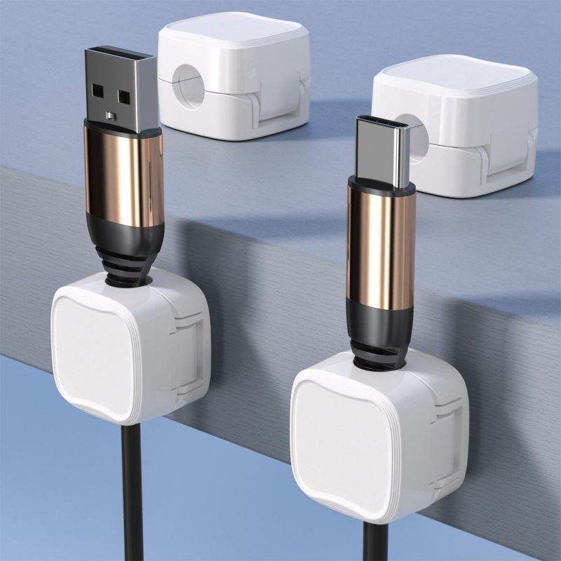 Under  Desk Cable Management System Wire Magnetic Cable Organizer - www.Shopthatapp.com