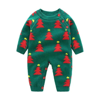 Newborn Baby Clothes Baby Crawling Clothes Thickening Out Baby Harness Christmas Baby Romper Baby Cotton Sleepwear - www.Shopthatapp.com