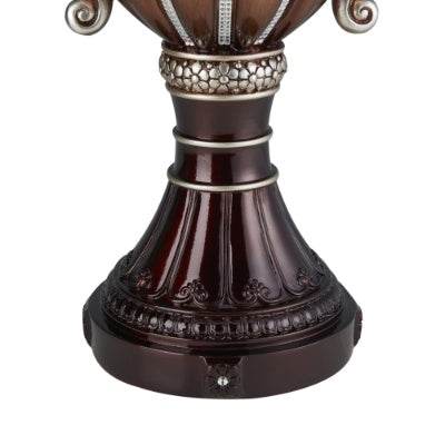17.5 Tall  Delicata Urn-Shaped Decorative Vase, Bronze With Silver Accents - www.Shopthatapp.com