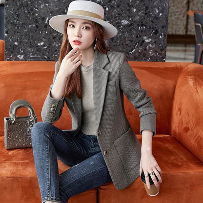 Professional office Business Tweed Blazer Women - www.Shopthatapp.com
