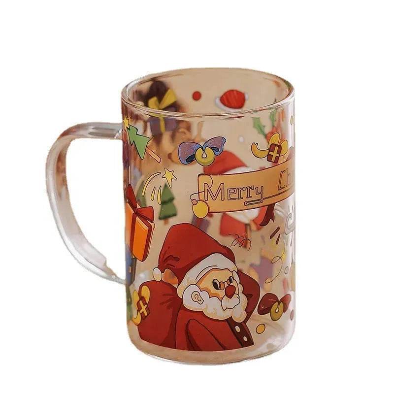 2024 Christmas Gift High Beauty Creative Cup Christmas Snowman Glass Cup High Temperature Resistant - www.Shopthatapp.com