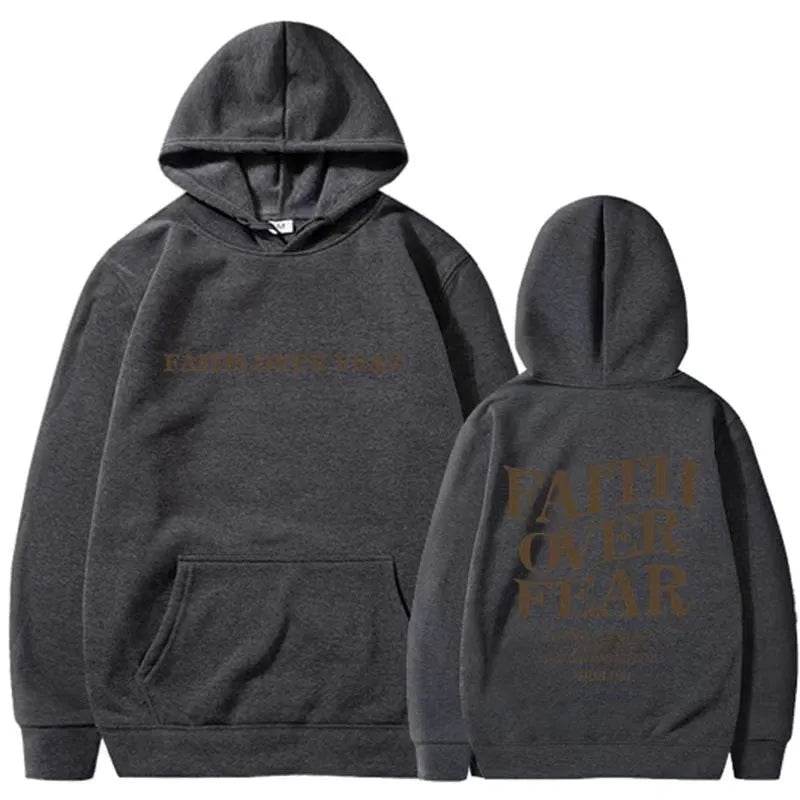 New Hoodie Faith Fear Men's And Women's Printed Sweatshirt’s - www.Shopthatapp.com