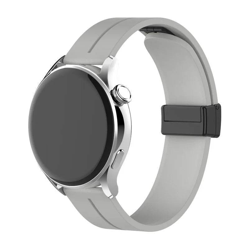 Applicable Watt4 Strap Silicone Magnetic Folding Buckle Watch Band - www.Shopthatapp.com