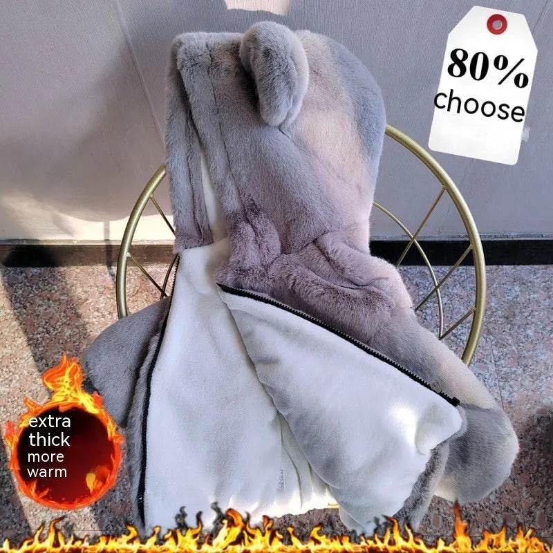 Autumn Winter Thickening Children's Cartoon Fur Hoodie Jacket - www.Shopthatapp.com